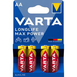 Elem AA ceruza LR06 Longlife Max Power 4 db/csomag, Varta Elem, akkumulátor, töltő Varta