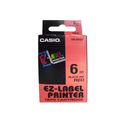 Feliratozógép szalag XR-6RD1 6mmx8m Casio piros/fekete Nyomtató és feliratozó gép, kellékek Casio