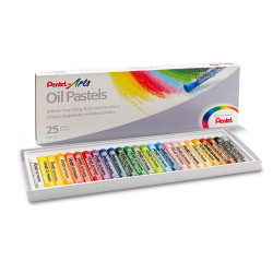 Kréta olajpasztell készlet, PHN-25U Pentel, 25 klf. szín Kréta PENTEL