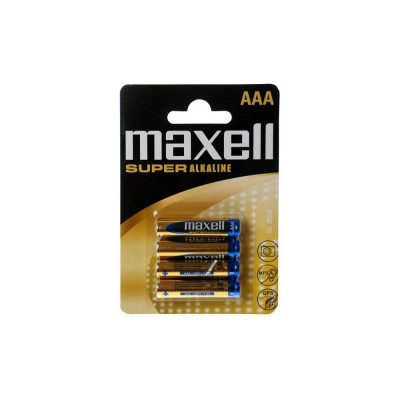 Elem AAA mikro LR03 1,5V Super tartós alkaline 4 db/csomag, Maxell Elem AAA mikro LR03 1,5V Super tartós alkaline 4 db/csomag, Maxell