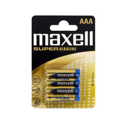 Elem AAA mikro LR03 1,5V Super tartós alkaline 4 db/csomag, Maxell Elem, akkumulátor, töltő Maxell