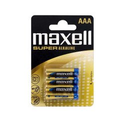 Elem AAA mikro LR03 1,5V Super tartós alkaline 4 db/csomag, Maxell Elem, akkumulátor, töltő Maxell