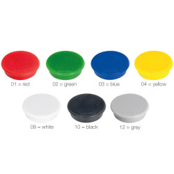 Mágnes 32mm, 10 db/csomag, Franken klf. szín Táblamágnes Franken