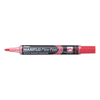Táblamarker 1-5mm, hajlékony hegyű Pentel Maxiflo Flex Feel piros Táblamarker 1-5mm, hajlékony hegyű Pentel Maxiflo Flex Feel piros