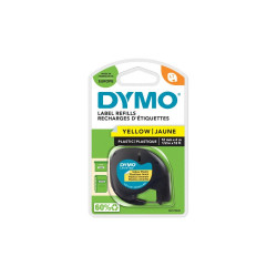 Feliratozógép szalag Dymo Letratag S0721620/59423 12mmx4m, ORIGINAL sárga Nyomtató és feliratozó gép, kellékek Dymo
