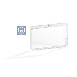 Biztonsági kártyatartó 54mmx87mm, 1 kártya számára, 10 db/csomag, Durable áttetsző Névkitűző Durable
