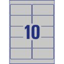 Etikett címke, 96x50,8mm, 20lap 10 címke/lap ipari ezüst poliészter Avery