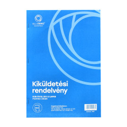 Kiküldetési rendelvény a hivatali, üzleti utazás költségtérítéshez A4, álló 25x2lapos B.18-73/UJ Bluering® Pénzügy Bluering