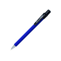 Golyóstoll nyomógombos, gumírozott kék test, Bluering® X6, írásszín kék Golyóstoll Bluering
