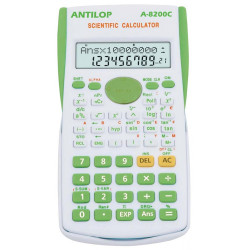 Számológép tudományos 240 funkciós zöld Antilop A-8200C Számológép Antilop