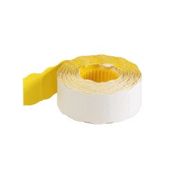 Árazószalag 25x16mm, stancolt 10 tekercs/csomag, Bluering®, sárga Árazószalag Bluering