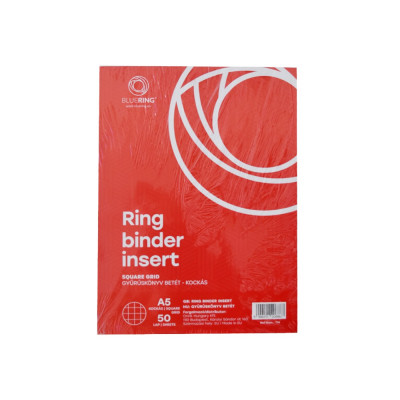 Gyűrűskönyv betét A5, 50lap Bluering® kockás Gyűrűskönyv betét A5, 50lap Bluering® kockás