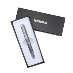 Golyóstoll metál szürke test, Zebra SLF1, írásszín kék Golyóstoll Zebra