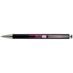 Golyóstoll 0,7mm, metál mályva test, Zebra F-301A, írásszín kék Golyóstoll Zebra