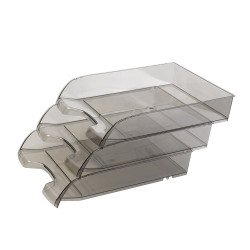 Irattálca műanyag 550 extra széles 345x270x67mm, Bluering®, füst Irattálca Bluering