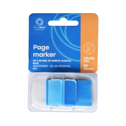 Jelölőcímke 25x45mm, 50lap, műanyag Bluering® világoskék Jelölőcímke Bluering