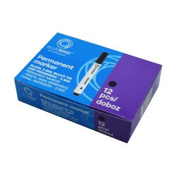 Alkoholos marker 3mm, kerek végű Bluering® fekete Permanent marker Bluering