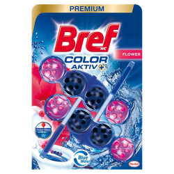 WC illatosító 2 x 50 g golyós Color Aktiv Bref Fresh Flowers Toalett tisztító, WC illatosító Bref