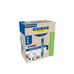 Táblamarker 2,3mm, kerek hegyű, utántölthető medium V-Board Master 10+10 Pilot kék Táblamarker Pilot