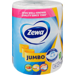 Háztartási papírtörlő kéztörlő 2 rétegű 325 lap/tekercs Zewa Jumbo fehér Papírtörlők Zewa