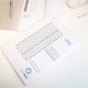 Iratgyűjtő, táblázatos pólyás dosszié A4, 230g. karton Bluering® fehér