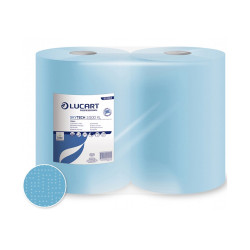 Ipari törlő 3 rétegű átmérő: 26 cm 500 lap/tekercs cellulóz kék 2 tekercs/karton Skytech 3.500XL Lucart_851283 Papírtörlők Lucart