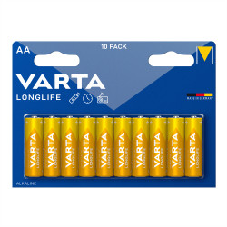 Elem AA ceruza LR06 Longlife 10 db/csomag, Varta Elem, akkumulátor, töltő Varta
