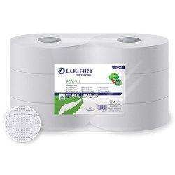 Toalettpapír 2 rétegű közületi átmérő: 23 cm 717 lap/tekercs 6 tekercs/karton Eco 23 J Lucart_812206 fehér