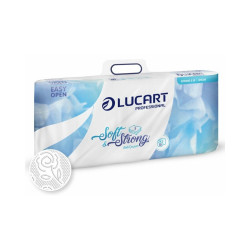 Toalettpapír 3 rétegű 120 lap/tekercs cellulóz 10 tekercs/csomag 3.10 Strong Lucart_811C08 hófehér Toalettpapírok Lucart