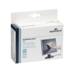 Monitor tisztító kendő, száraz és nedves 10-10 db/csomag Durable Screenclean Duo Tisztító kendő számtech Durable