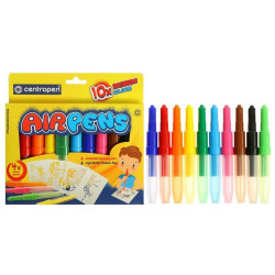 Filctoll fújós készlet Centropen AIRPENS 1500 Rainbow Colours 10 klf. szín Filctoll Centropen