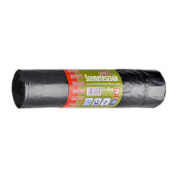 Szemeteszsák önzáró szalaggal 130 liter 75 x 100 cm 10 db/tekercs Mazzini fekete Szemeteszsák Mazzini