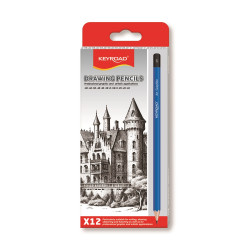Grafitceruza, 12 különböző keménységben, hatszögletű 12 db/bliszter Keyroad Grafitceruza Keyroad