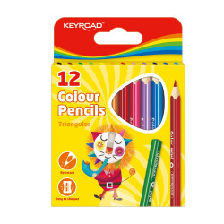 Színes ceruza készlet rövid, háromszögletű Keyroad 12 klf. szín Színesceruza Keyroad