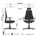 Forgószék vezetői Bluering® Regal szürke
