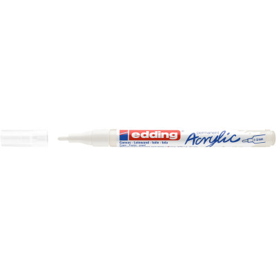 Akril marker 1-2mm, Edding 5300 fehér Akril marker 1-2mm, Edding 5300 fehér