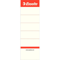 Cserecímke iratrendezőhöz, kétoldalas 50x158mm, Esselte fehér 10 db/csom Iratrendező Esselte