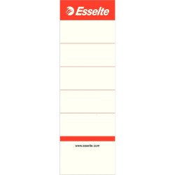 Cserecímke iratrendezőhöz, kétoldalas 50x158mm, Esselte fehér 10 db/csom Iratrendező Esselte