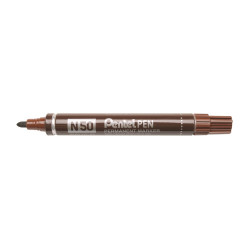 Alkoholos marker fém testű 4,3mm kerek hegyű N50-EE Pentel Extreme barna Permanent marker PENTEL