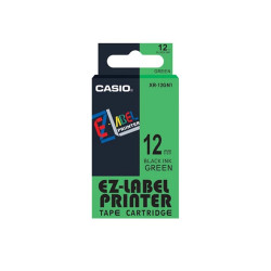 Feliratozógép szalag XR-12GN1 9mmx8m Casio zöld/fekete Nyomtató és feliratozó gép, kellékek Casio