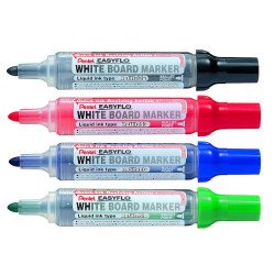 Táblamarker 2mm, kerek, utántölthető Pentel Easyflo fekete Táblamarker PENTEL