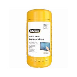 Tisztítókendő, képernyőhöz, Fellowes® 100lap,/csomag, Tisztító kendő számtech Fellowes