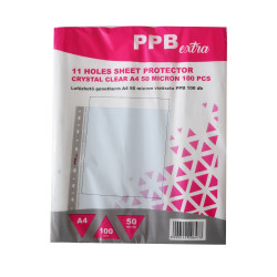 Genotherm lefűzhető, A4, 50 micron víztiszta PPB Extra 100 db/csomag, Lefűzhető genotherm Ppb