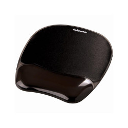 Egérpad csuklótámasszal, géltöltésű, Fellowes® Crystal Gel, fekete Egérpad Fellowes