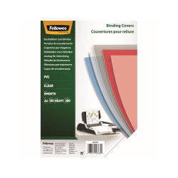 Előlap, A4, 300 mikron, 100 db/csomag, Fellowes® víztiszta Kötészeti kellék Fellowes