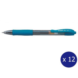 Zseléstoll 0,7mm, nyomógombos Pilot G-2, írásszín türkiz Zselés toll Pilot