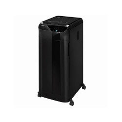 Iratmegsemmisítő, 600lap, mikrokonfetti vágás 2x12mm, Fellowes® AutoMax 600M, fekete Iratmegsemmisítő gép Fellowes