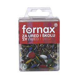 Rajzszeg BC-22 színes műanyag dobozban Fornax Tű, rajzszeg Fornax