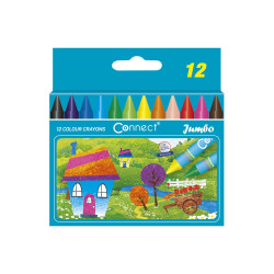 Zsírkréta készlet, Connect Jumbo, 11mm,-es átmérő, 12klf. szín Kréta Connect