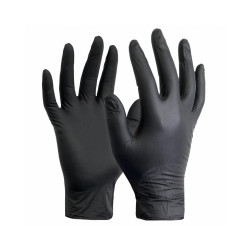 Gumikesztyű nitril púdermentes XL 100 db/doboz GMT Super Gloves fekete Gumikesztyű GMT